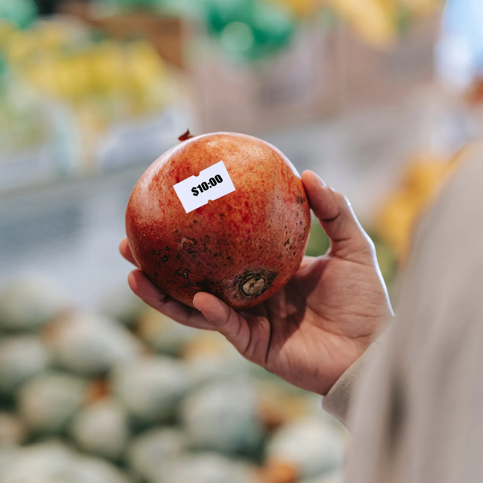 

10 Rolls Price Sticker Paper Roll Self Adhesive Labeling Tape for Price Markers Retail Stores Supermarkets Garage Sales Clear