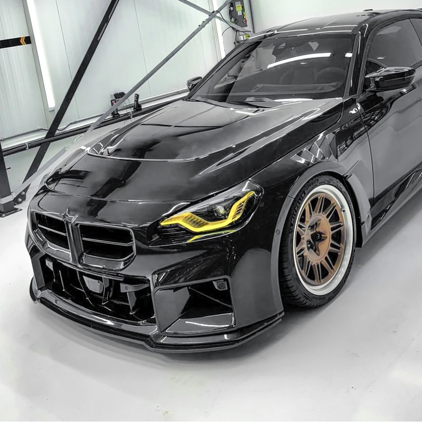 

Front Bumper Lip Spoiler For BMW 2 Series M2 G87 2023 2024 2025 Front Bumper Protector Lower Blade Splitter Car Styling