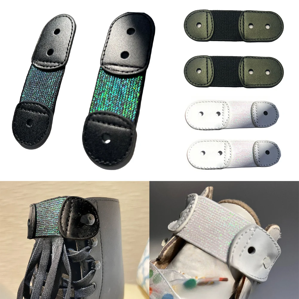

2pcs Figure Skates Lace Strap Elastic Band Skating Boots Laces Protection For Men Women Winter Sports All Shoe Size