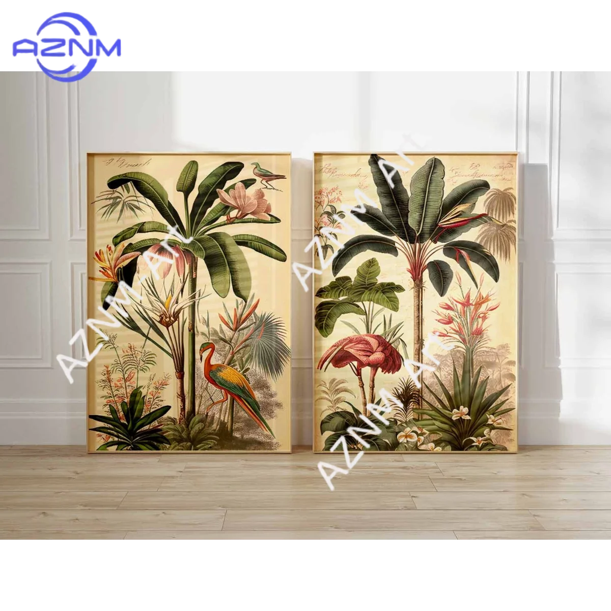 1/2Pcs Vintage Botanical Posters, Floral Jungle Wall Print, 