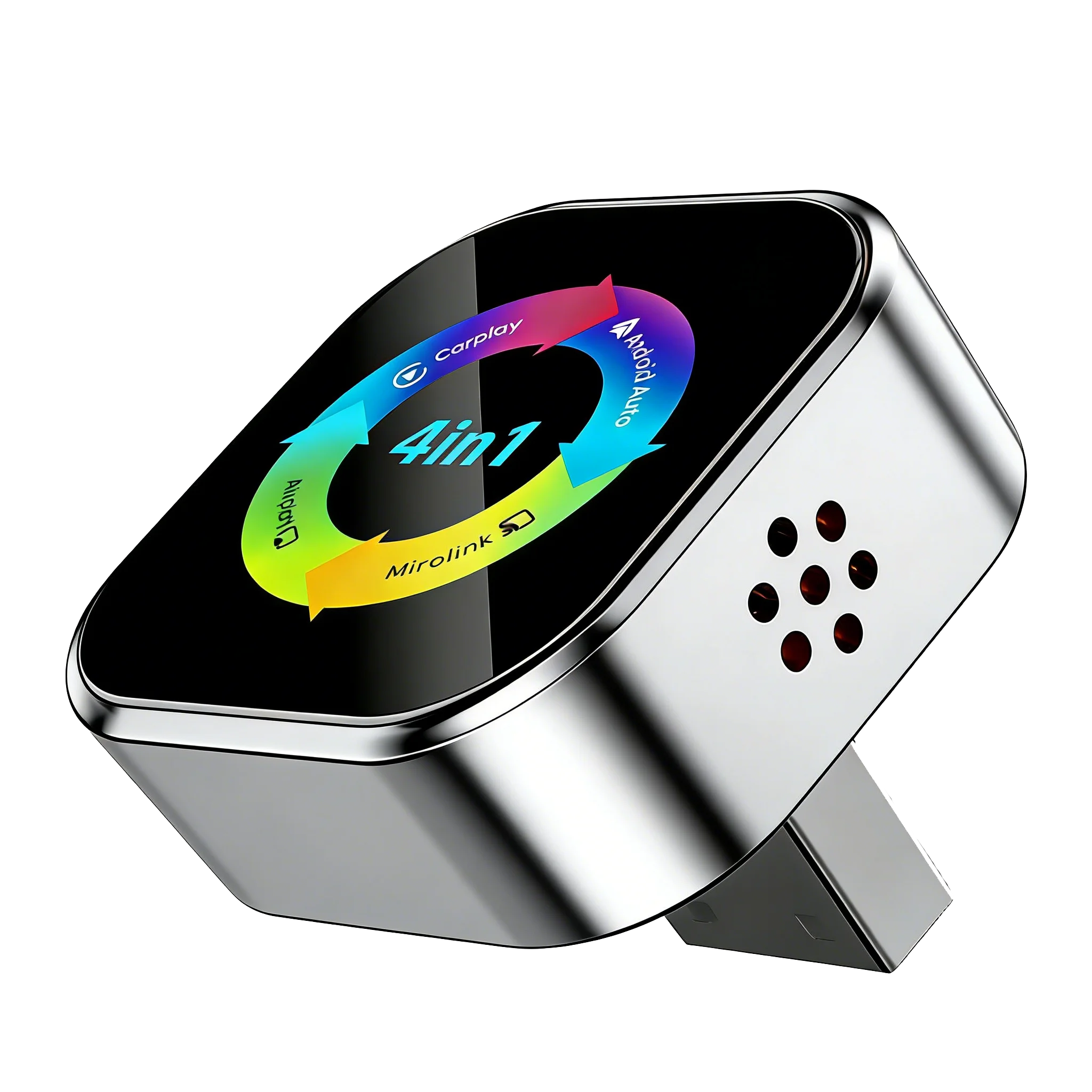 4-in-1 draadloze Carplay-adapter Android Auto Connect Airplay Mirror Link Screen Plug and Play Bluetooth voor Apple en Android