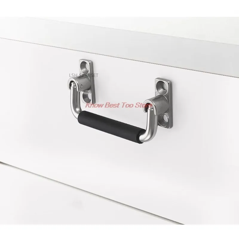 1Pc 304 Stainless Steel Foldable Handle Steamer Equipment Industrial Pulls Suitcase Anti-slip Handle Kitchen Cabinet Door Handle
