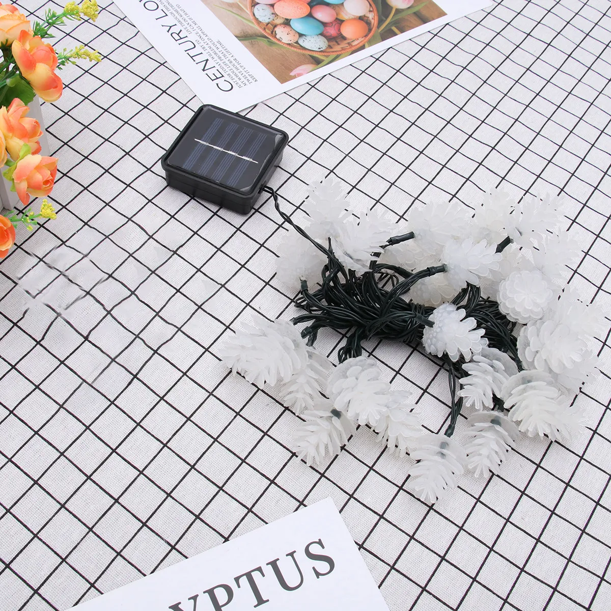 

Солнечные гирлянды-снеговики 6,5 м, водонепроницаемые уличные светодиодные гирлянды для Рождества, свадеб, вечеринок, патио, сада