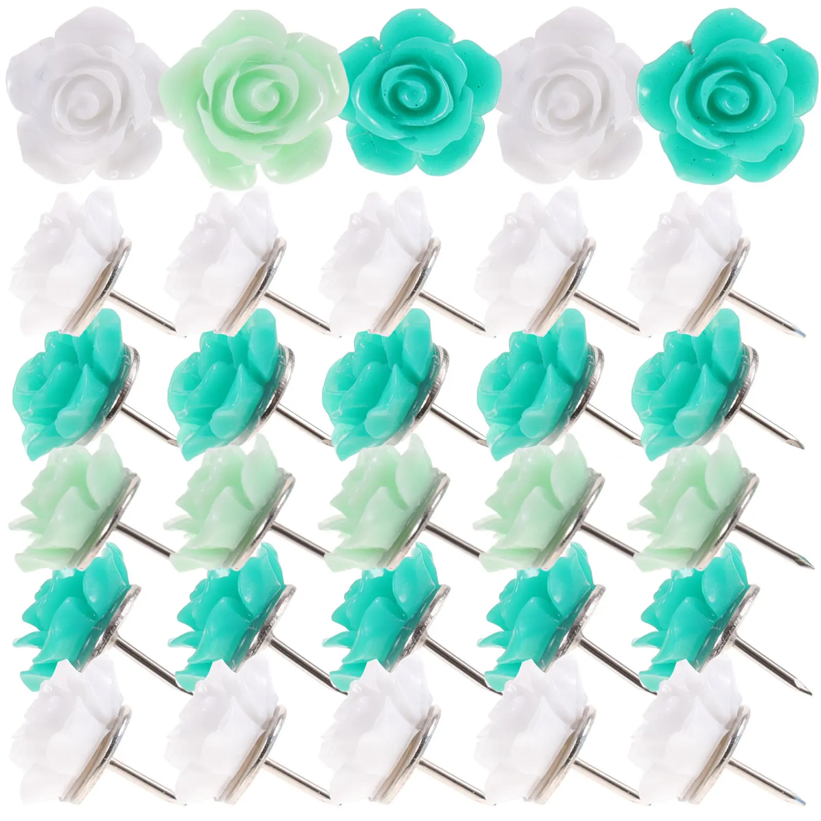 

30 шт. цветных многофункциональных кнопок-гвоздиков в форме цветка, для карт, изящные маленькие кнопки-гвоздики, аксессуар для дома
