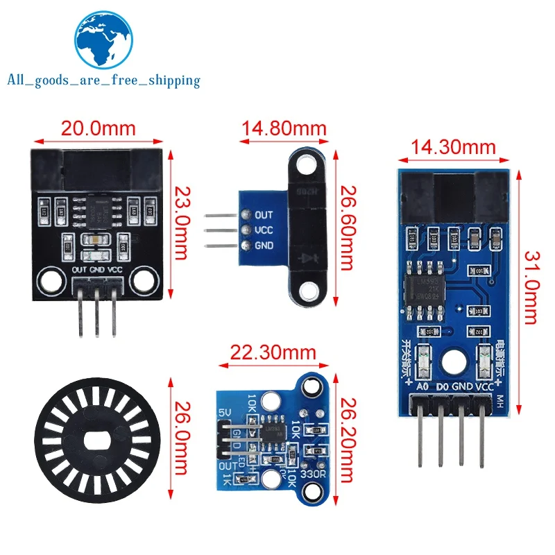 Photoelectric Beam Speed Sensor Module 3.3V-5V Slot-Type Optocoupler Tacho-Generator Counter For Arduino/51/AVR/PIC Diy Kit