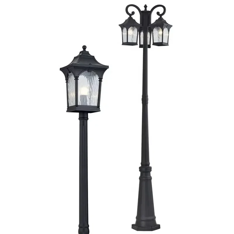 Vintage Industrial Street Lamp Outdoor Garden Pole Light Antique Decorative Ceiling Fixture for Yard Pathway Modern Design