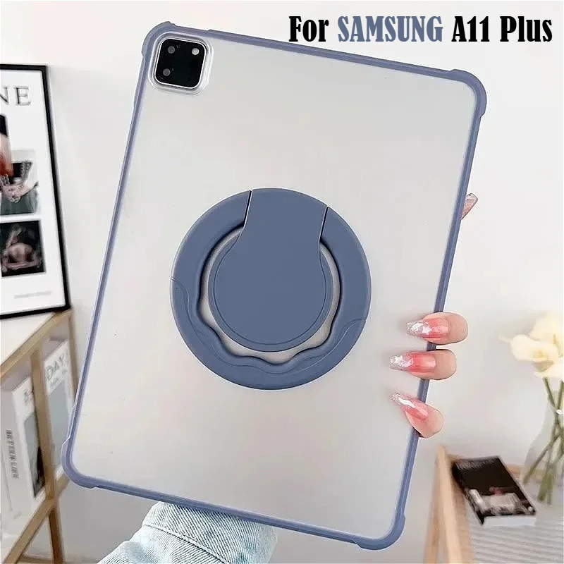 360° Rotating Bracket Matte Clear Tablet Case for Samsung Galaxy Tab A11 A9 Plus 11 8.7 S11 S10 Lite S9 S8 S7 FE Plus 12.4 Cover