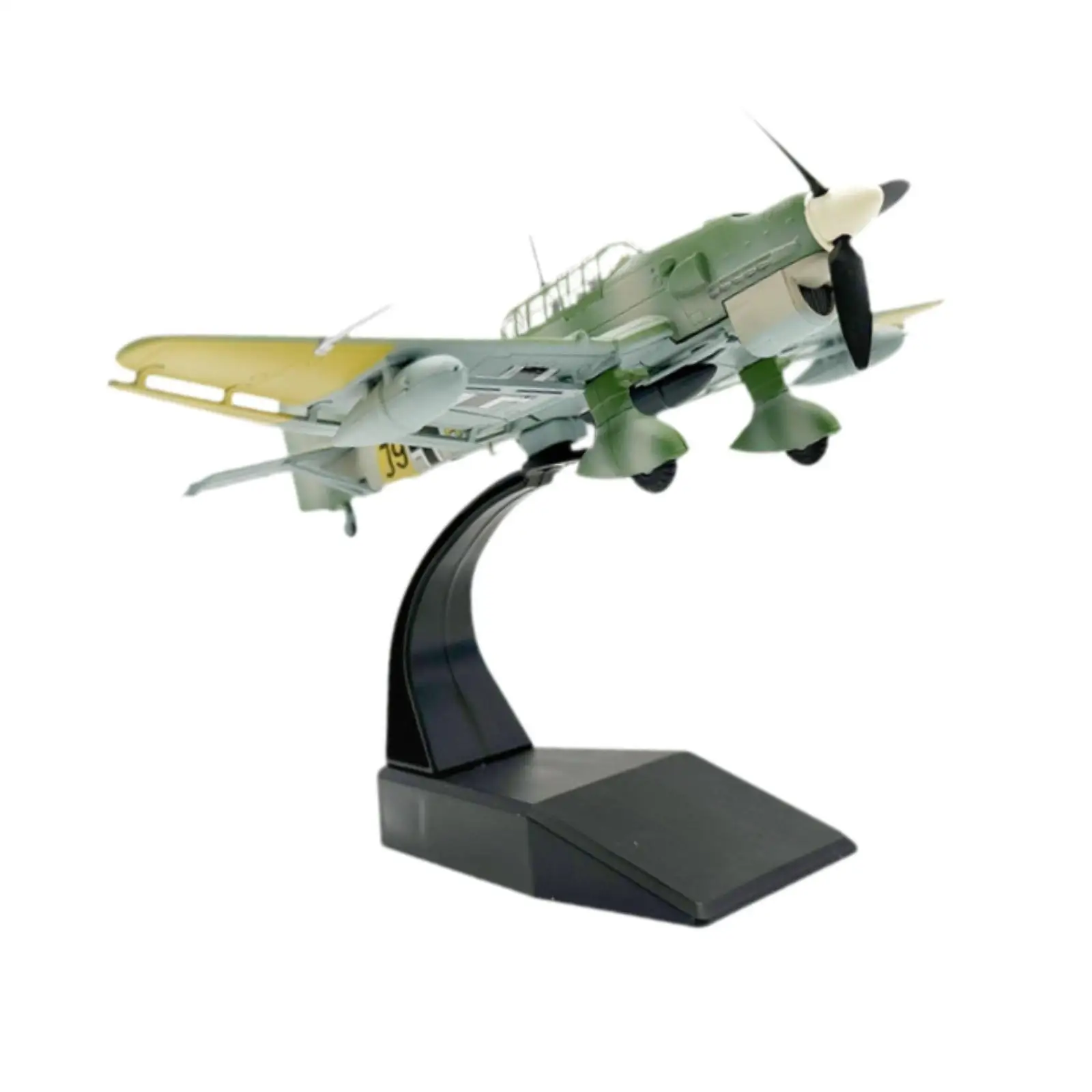 

1:72 JU-87B Aircraft Model with Display Stand Kids Toys Ornament Gift Fighter