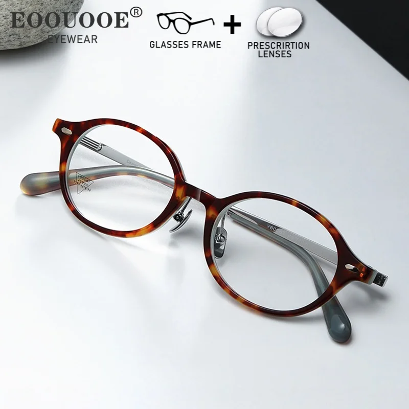 

Vintage Oval Tortoise Eyeglass Frame Optical Glasses Prescription Lenses Hyperopia Progressive Computer Filter Blue Light