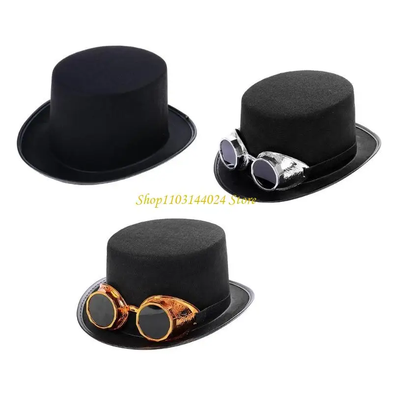 Steampunk Top Hat For Men Steampunk Men Hat Gay Jazz Hat Gay Party Performance Costume Accessory Carnival Nightclub