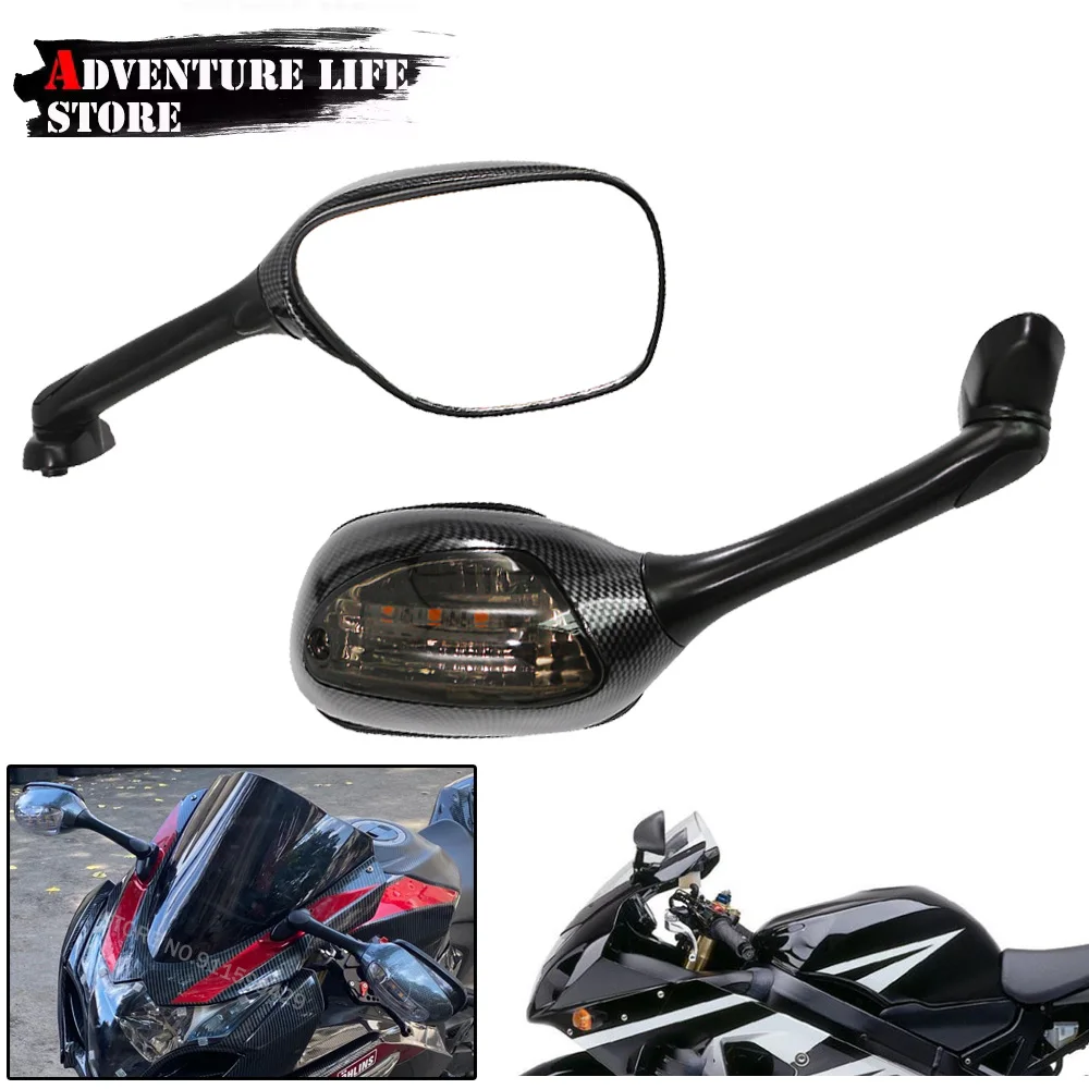 

Боковые зеркала заднего вида для мотоцикла, светодиодное зеркало указателя поворота для Suzuki GSXR 600 750 1000 2005 2006 2007 2008 2009-10 K6 K7 K8