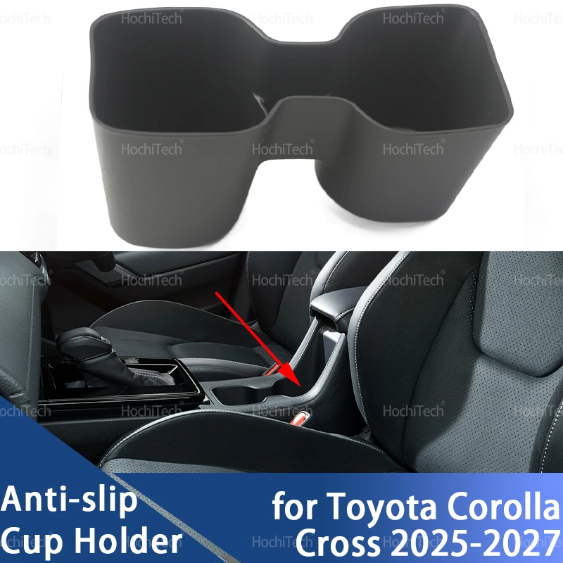 Multifunctional Car Water Cup Holder Beverage Holder Central Control Storage Box for Toyota Corolla Cross 2025 2026 2027