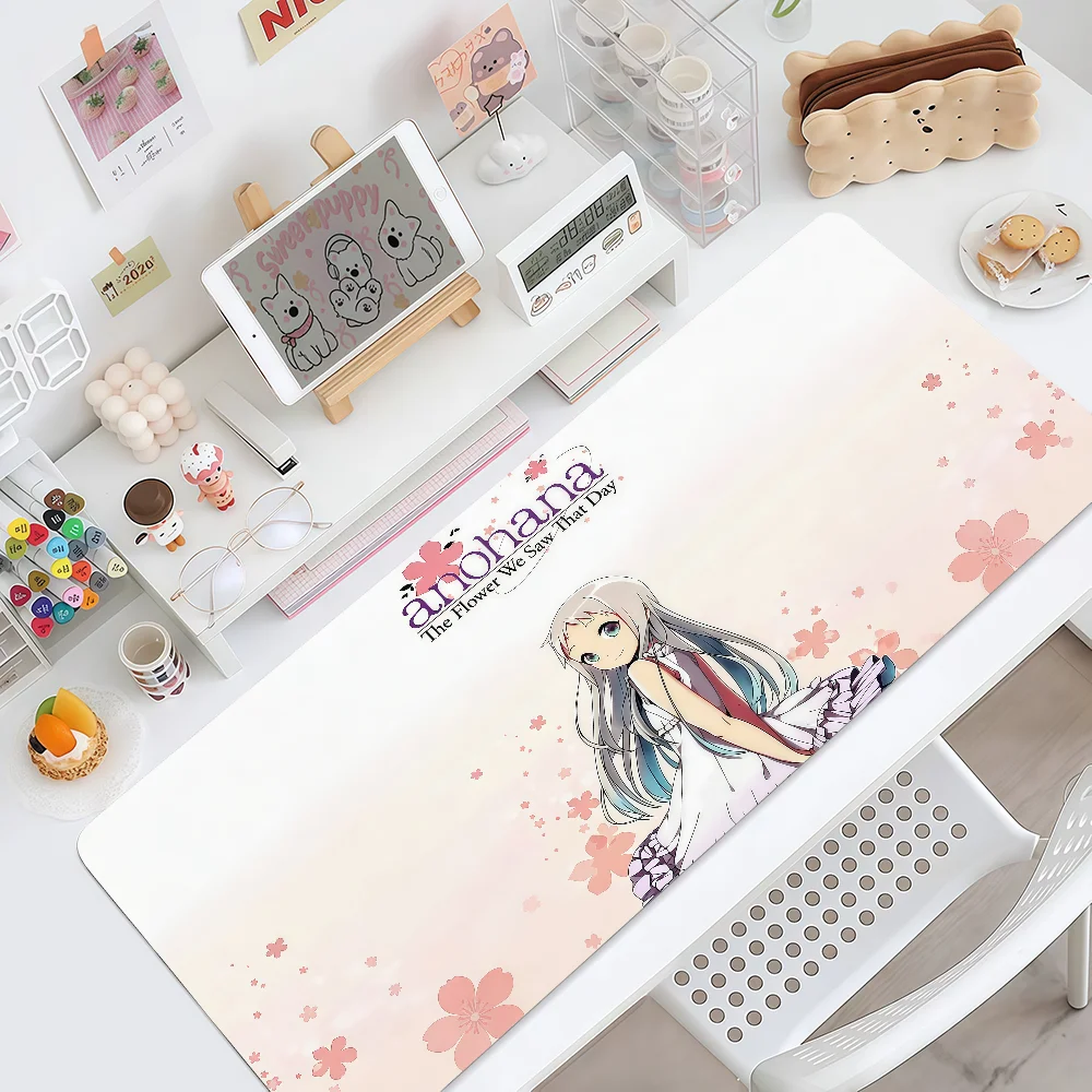 Anohana The Flower We Saw That Day Mouse Pad Large Non-slip Lockedge Desktop Computer Desk Mat Keyboard Pad Office Gamer Student
