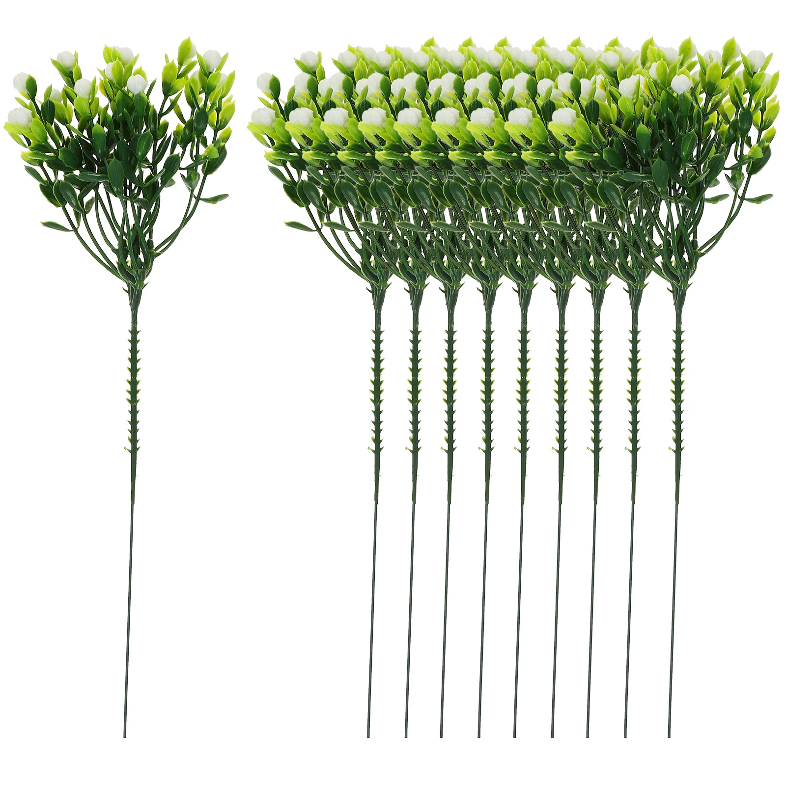

10 Pcs Flower Bouquet Red HomeDecoration Faux Flowers For Vase Faux Flower Stem Elegant Decor Baby's Breath Stems