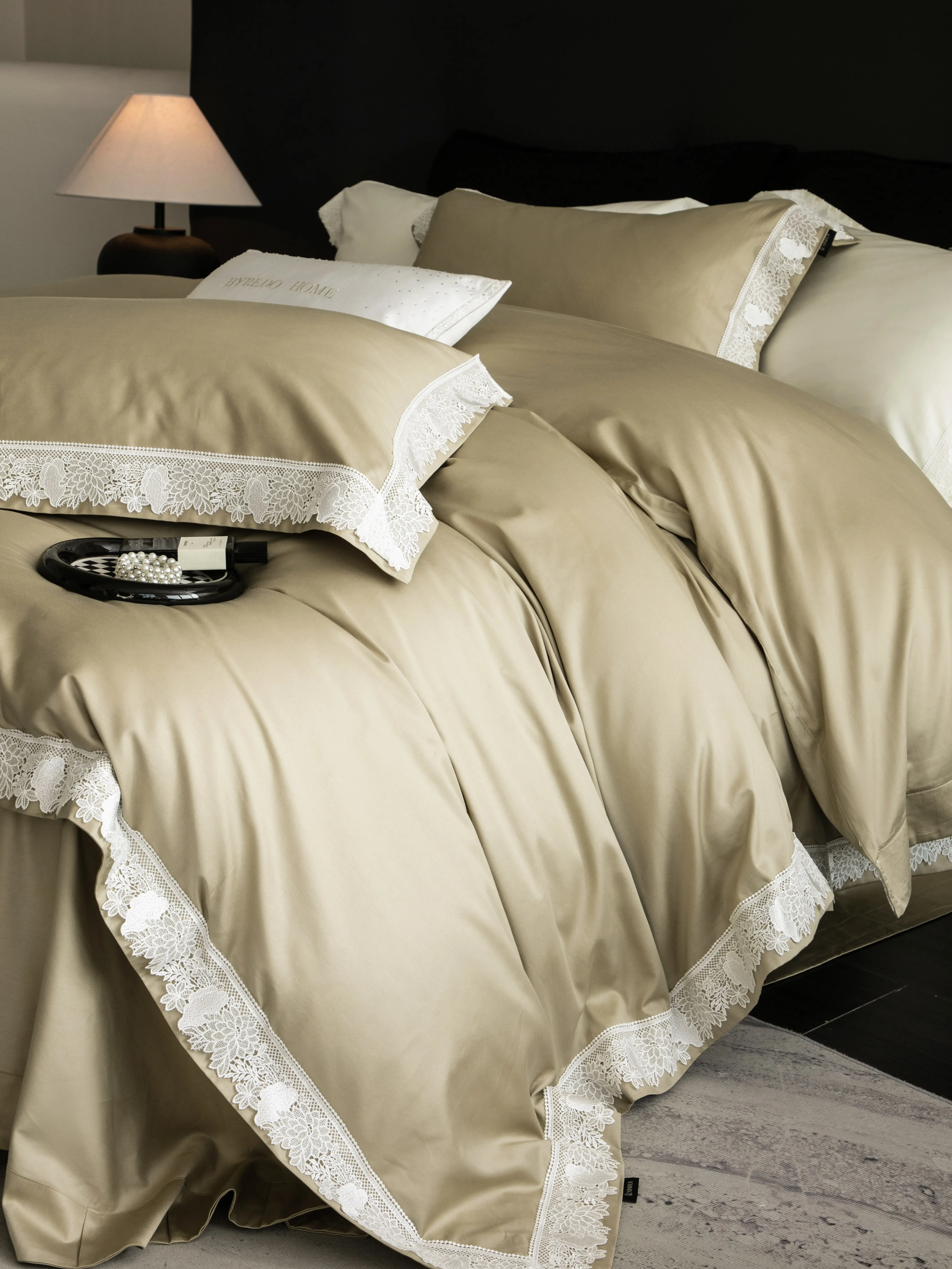 4Pcs 100% Cotton Bedding Set Solid Color Duvet Cover & Bed Sheet 220x240 King Size