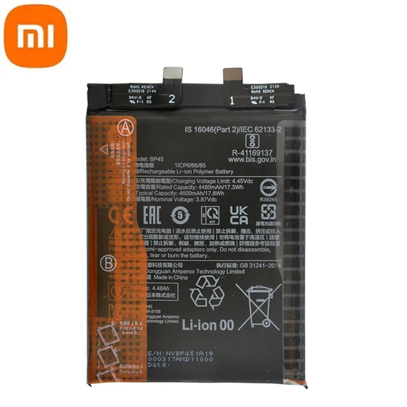 2024 Years 100% Original New 4600mAh BP45 High Quality Battery For Xiaomi Mi 12 Pro Phone Replacement Batteries Fast Shipping