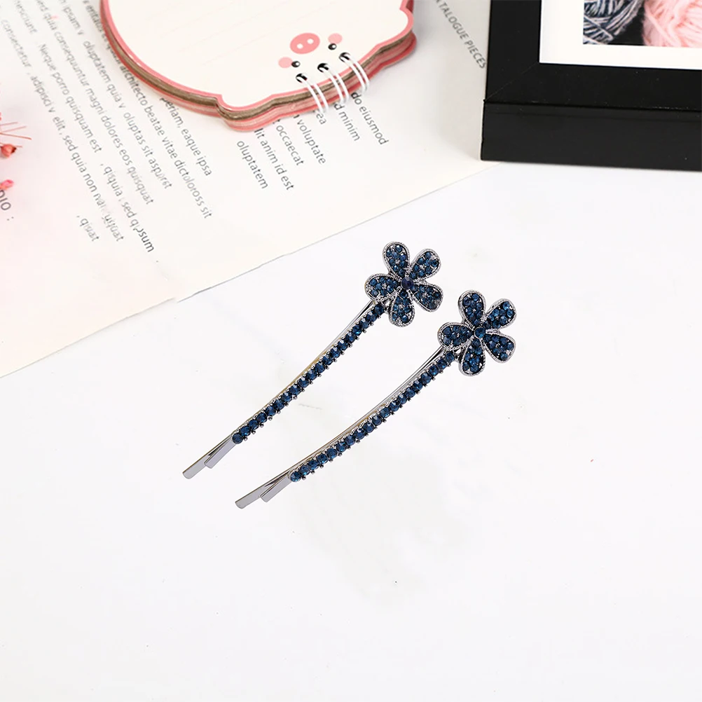 

2 пары заколок для волос со стразами, прочные легкие аксессуары для женщин, свадебные топперы, заколки с бриллиантами, украшения для волос