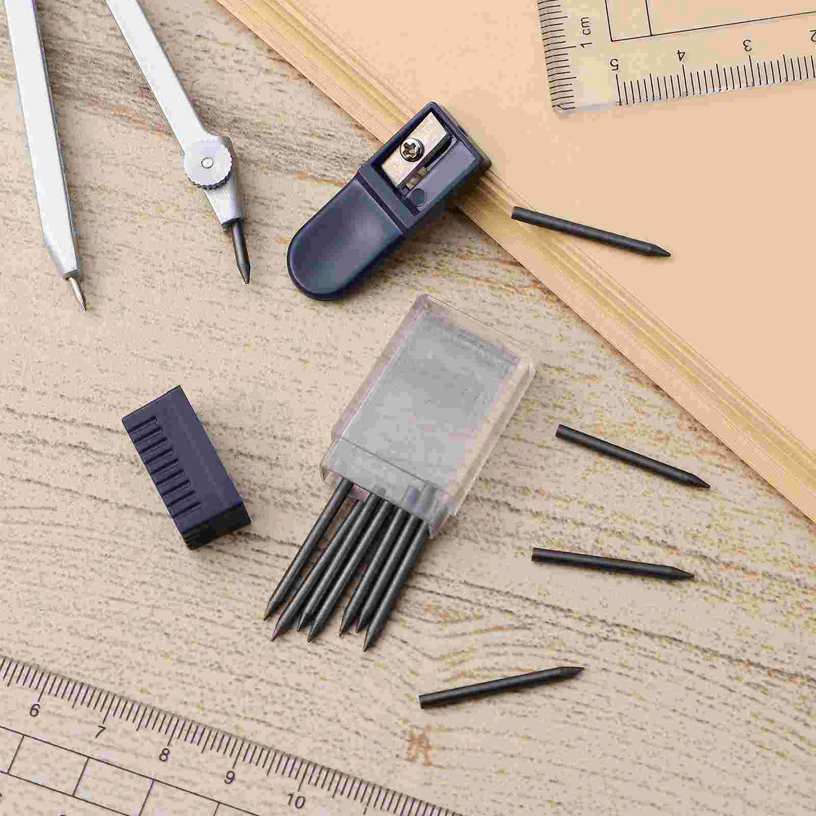 Apontador de lápis bússola recarga lápis de escritório desenho chumbo para bússola matemática/desenho núcleo 2mm