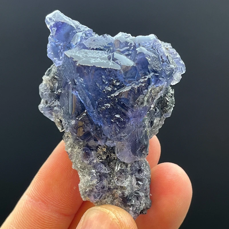 100% natural Tanzanite blue fluorite mineral specimen home decoration