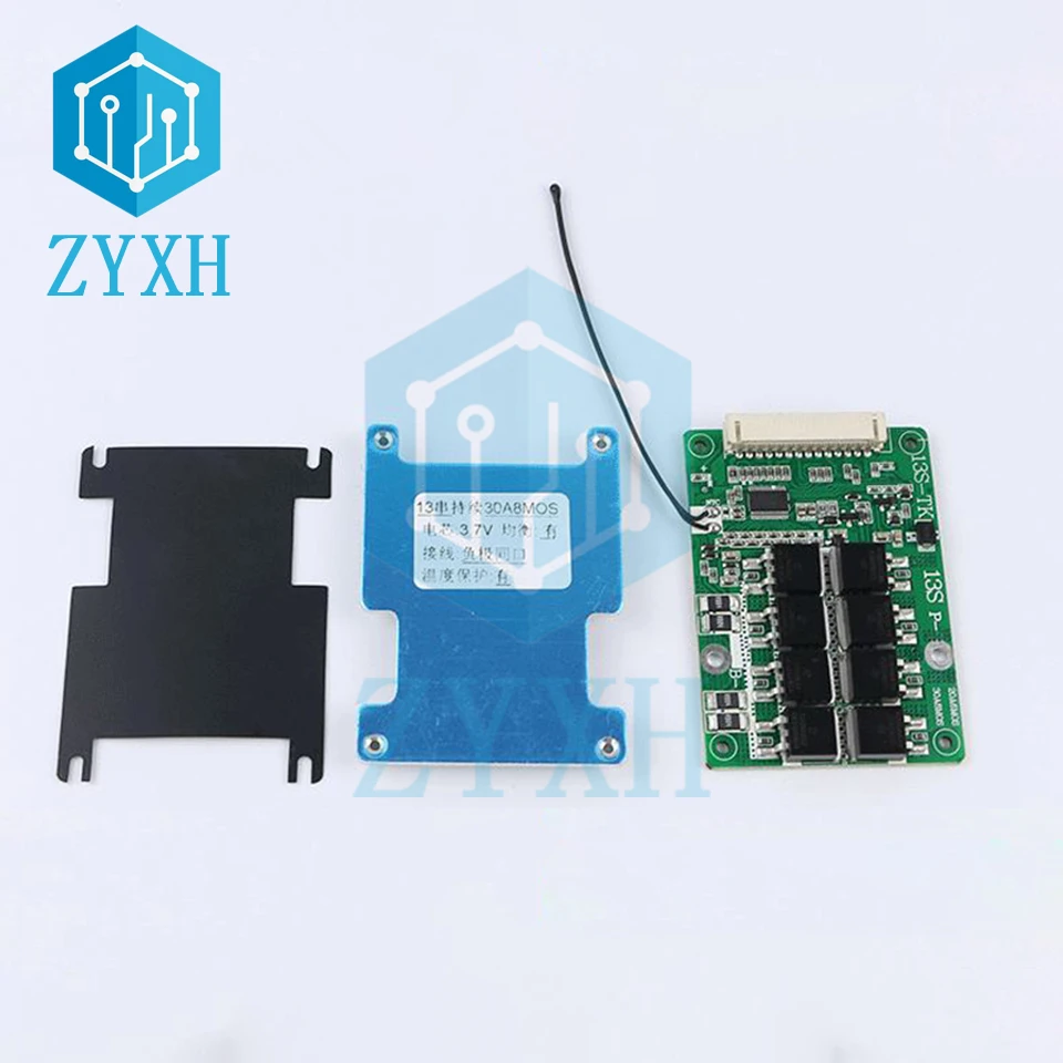 BMS 13S 48V 20A 30A 18650 Li-ion Battery Charge Board Balanced Equalizer Version with NTC Temperature Protection For Escooter