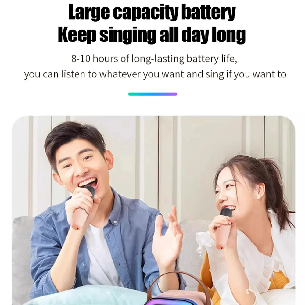 Microfoni e altoparlanti integrati professionali wireless Bluetooth per microfono KTV Mike audio portatile per bambini