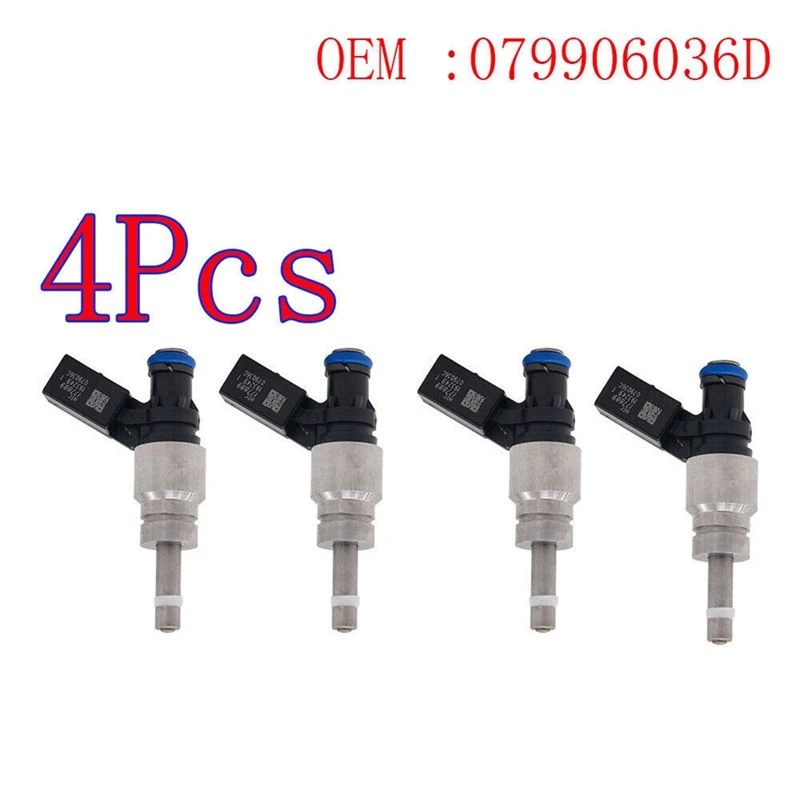 4 PCS Metal Automotive Fuel Injector For  A4 8E 8E5 B6 S4 Avant Quattro 2001-2005 2.0 FSI 06D906036B 0261500011 06D906036D