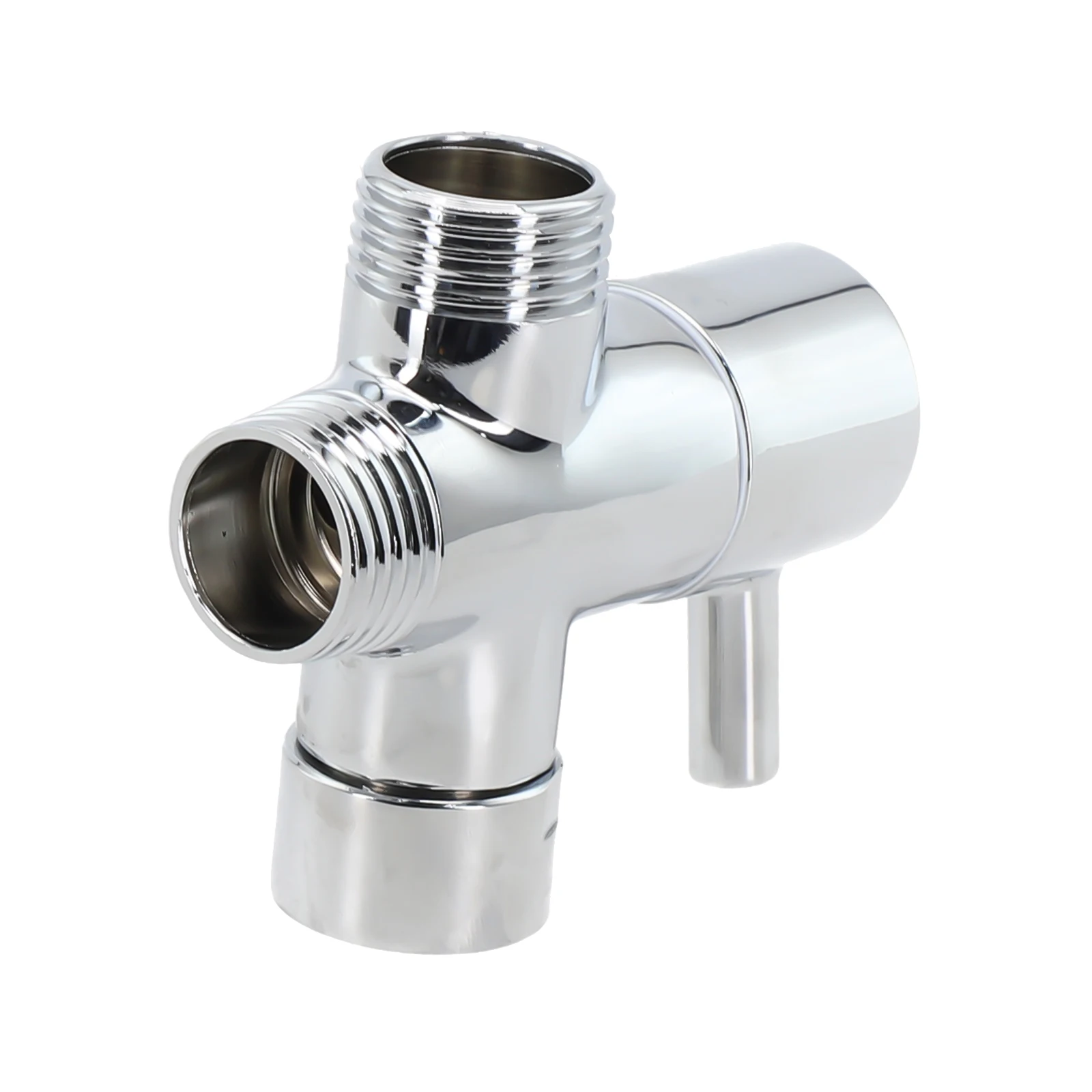 

Faucet Diverter Valve G1/2 In 3 Way Brass Shower Head Diverter Valve T-Adapter Converter Chrome Shower Spray Nozzle Converter