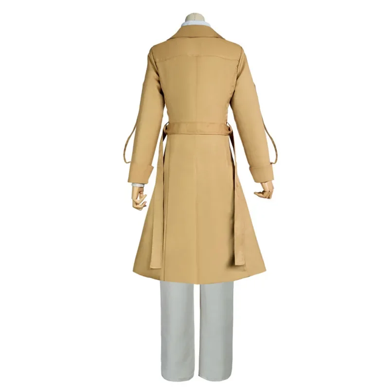 Anime Bungo Stray Dogs Dazai Osamu Cosplay Costume Long Jacket Coat Trench Suits Outfit Uniform Halloween Christmas Clothes