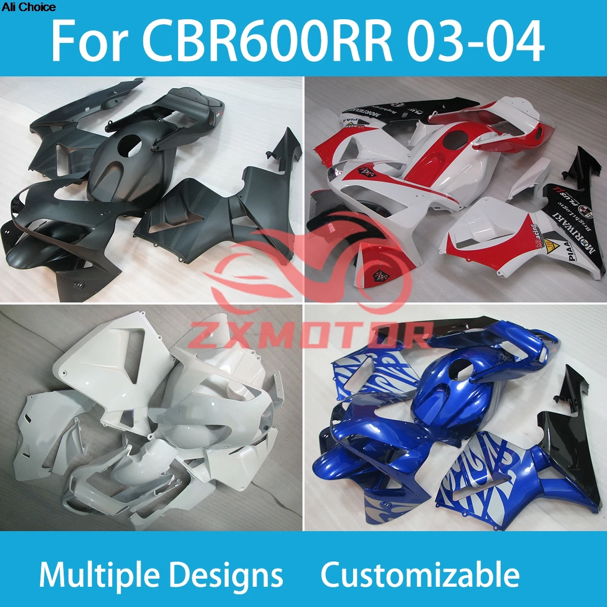 

CBR 600RR 2003 2004, обтекатели Prime для Honda CBR600RR 03 04 ZXMT, пластиковый обтекатель для мотоцикла, комплект обтекателей
