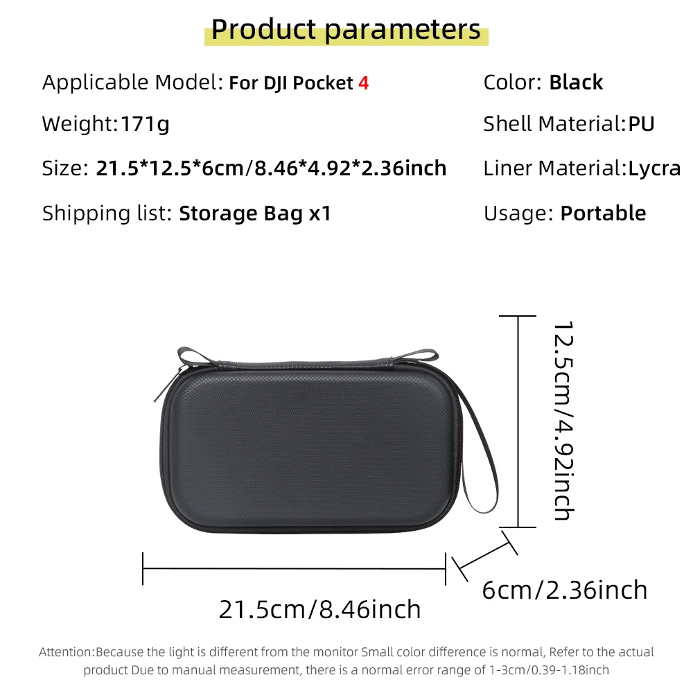 Tragbare Schutztasche für DJI OSMO Pocket 4 Gimbal-Kamera, wasserdichte Hartschale, Reise-Organizer, Zubehör – Detail 2