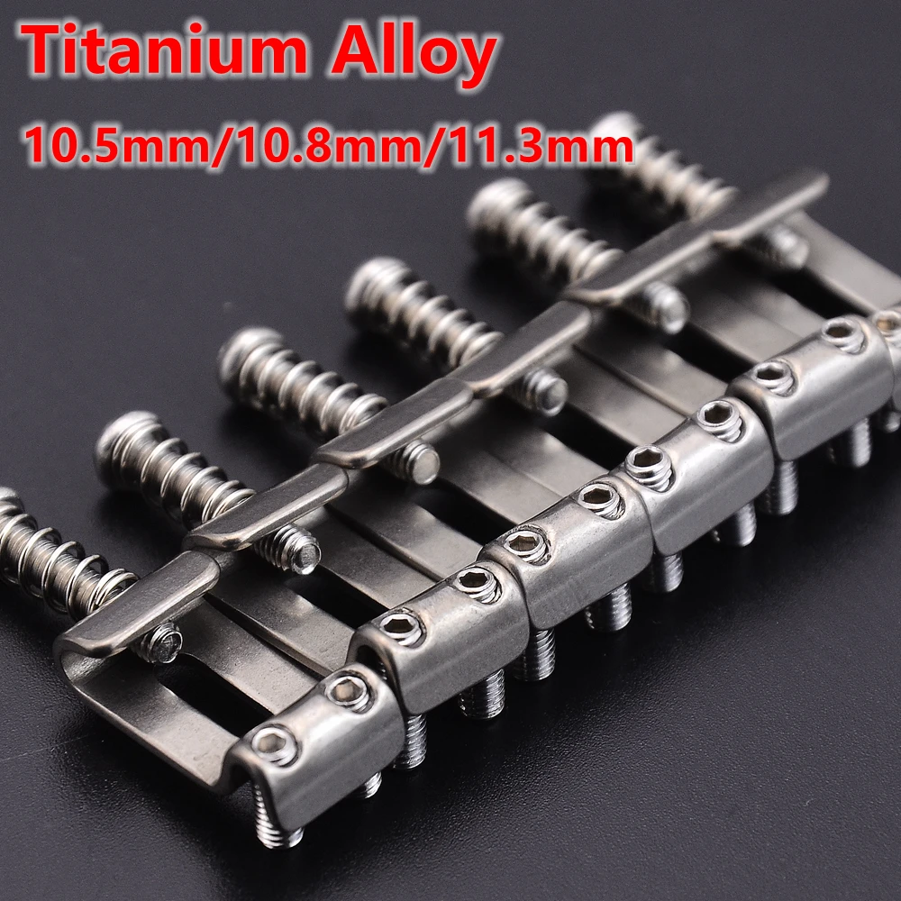 1 Set 10.5MM/10.8MM/11.3MM Electric Guitar Bridge Titanium Alloy (TC4) for ST