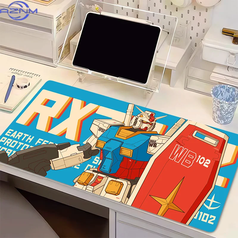 Anime Mouse Pad Mechanical Warrior RX-78-2 G-gundam Gaming Large Carpet Gamer XXL Computer Keyboard Pad Rubber Desk Mat Mausepad
