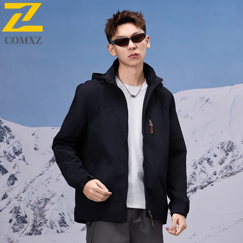 

22025 Spring Autumn New Men's Charge Jacket Fashion Embroidery Windproof Mountain Camp Windbreaker Outdoor Travel Adventure Coat