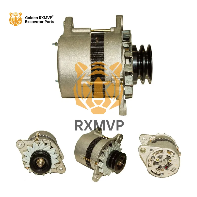 600-821-5620 600-821-5630 6008215620 6008215630 24V 55A Excavator Alternator double pulley for KOMATSU 6D155 6D170 6D125 6D110