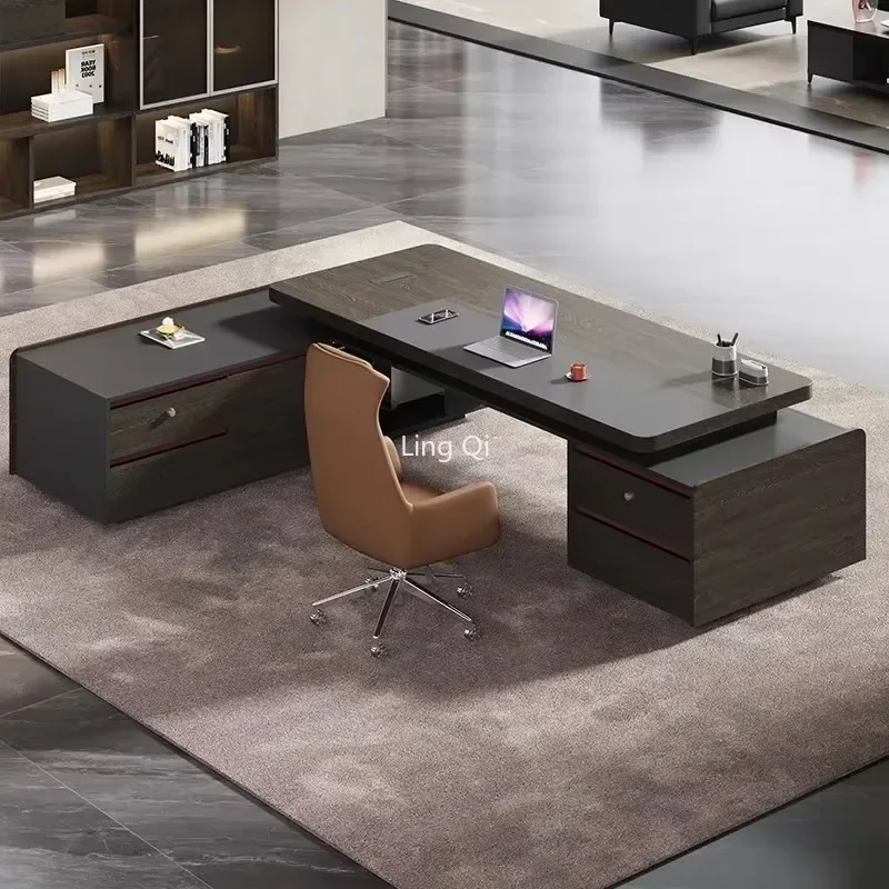 New Chinese High Quality Office Desk Luxury Boss Unique Designer Computer Desks Corner Study Mesa Escritorio Office Furniture