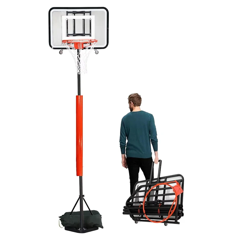 

2025 Factory New Adjustable Height Stand Basketball Hoop Foldable Outdoor Beach Cushion for Backyard or Beach Basketball