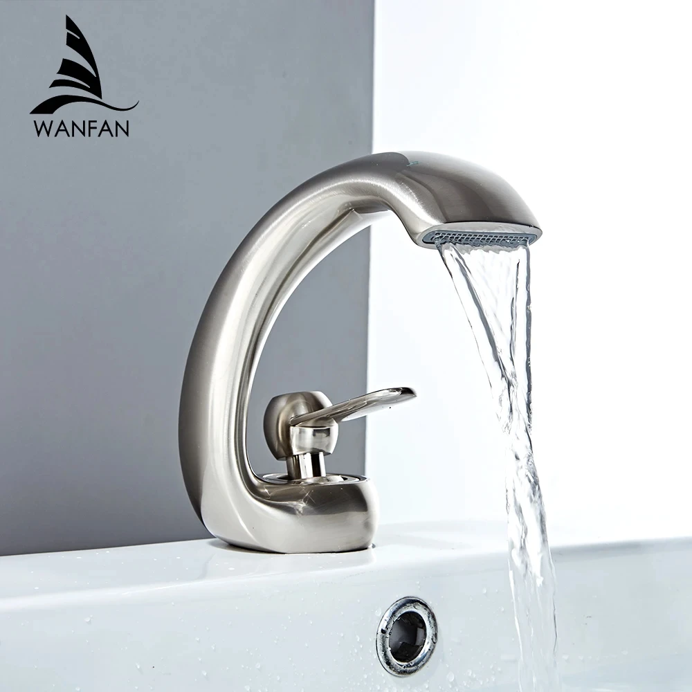 Solid Brass Bathroom Faucet Bathroom Taps Basin Mixer Deck Mounted Cold Hot Water Tap Bathroom Mixer Washbasin Faucet