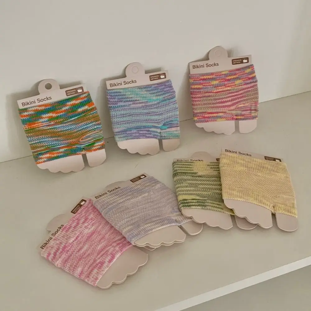 New Casual High Heels Forefoot Pad Socks Solid Color Breathable Ankle Socks Cotton High Elasticity Flip-flop Toe Socks