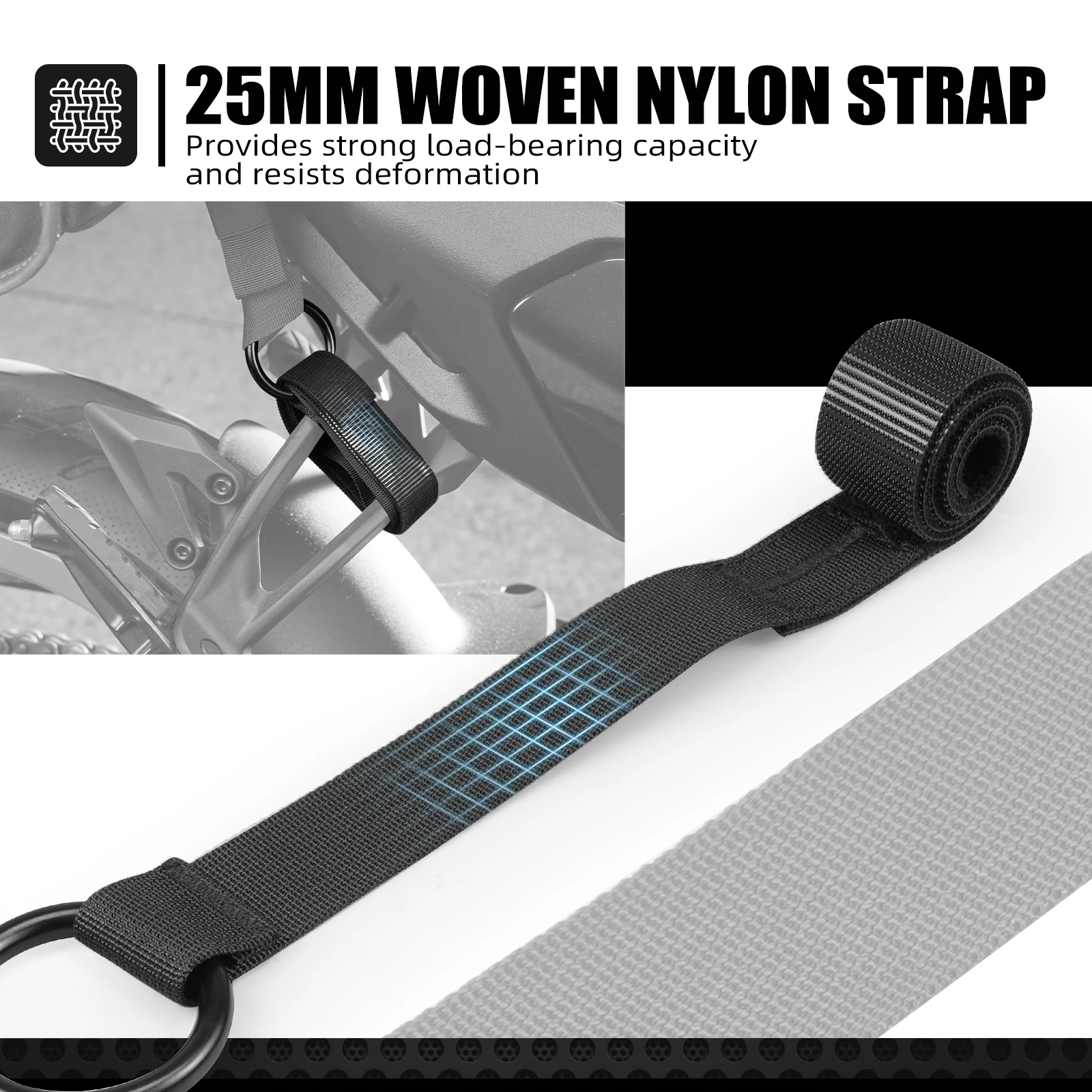 

Universal For Honda CRF XR650L Suzuki RMZ DR-Z400 Yamaha YZ YZF WRF Kawasaki KX KXF KLX Off-Road Soft Bag Retention Rings Straps