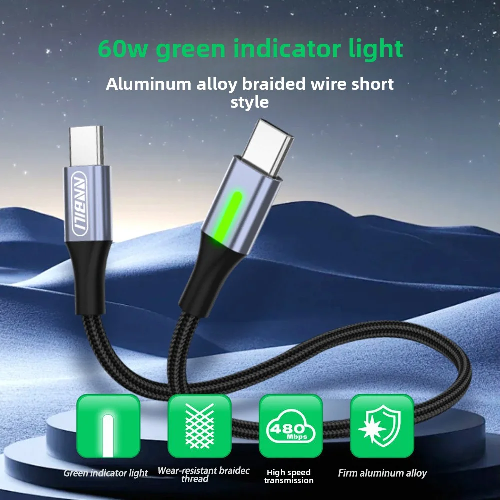 NNBILI 0.25M 0.5M Short Type C to USB C Cable Fast Charging For IPhone18 17 Xiaomi Samsung Huawei Power Bank USB C Data Cable