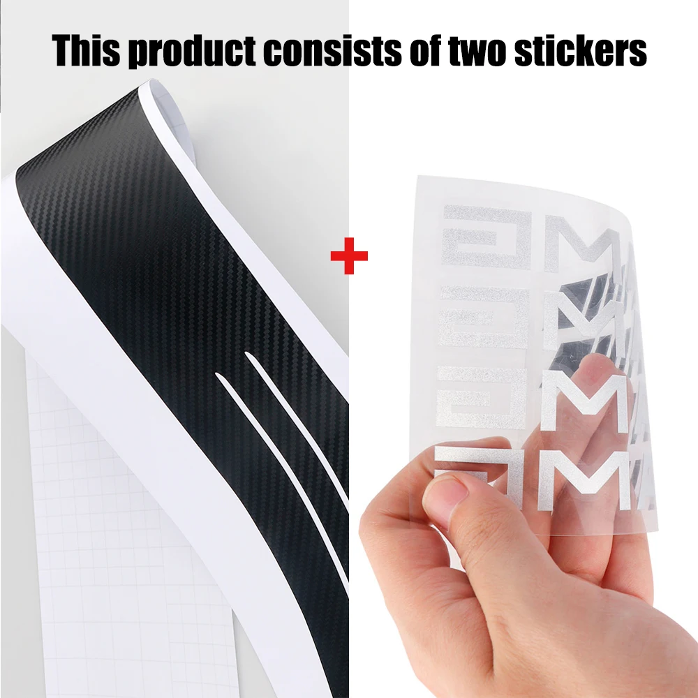 1pcs Carbon Fiber Auto Rear Trunk Bumper Protective Sticker Decal Car Styling For Volvo RDESIGN XC90 XC60 XC70 S60 S80 V40 V60