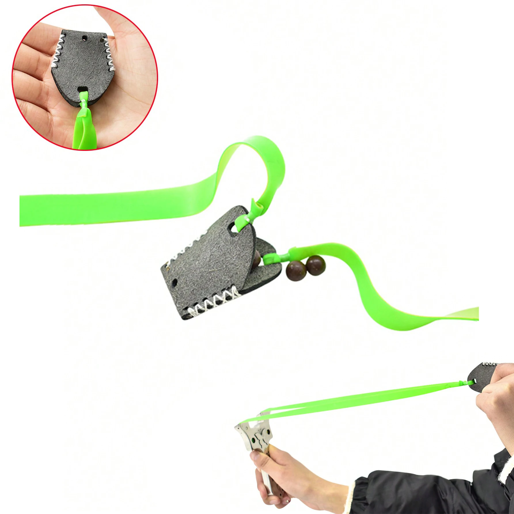 

Резинки для рогатки для охоты на открытом воздухе, 3/6/9 шт., с большой кожаной сумкой, плоские резинки для рогатки 0,8 мм, аксессуары для рогаток