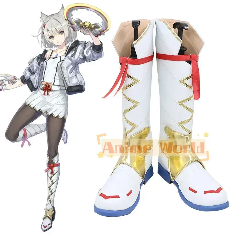 Xenoblade Chronicles 3 Mio White Boots Cosplay Shoes Custom Made Halloween Carnival Party Props