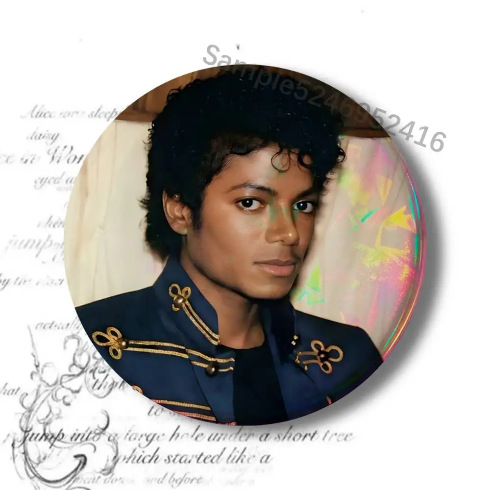 M-Michael Jackson Bad Off the Wall Badges Button Pins Brooch Creative Funny Quotes Clothes Backpack Jewelry Gift For Kid Friends view 6