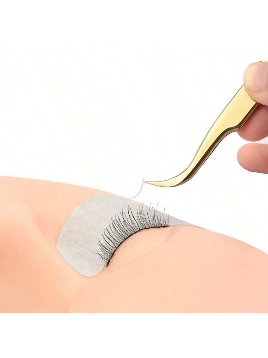 ゴールデンプロフェッショナルまつげエクステンションピンセットセット装飾帯電防止イルカ孔雀蝶ラッシュエクステンション精密ストレート