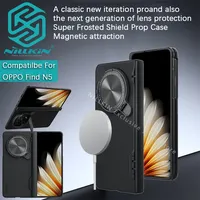 Nillkin For OPPO Find N5 Fold Case Super Frosted Shield Prop Magsafe hard PC TPU Frame Case Lens Camera Stand Cover Proteciton