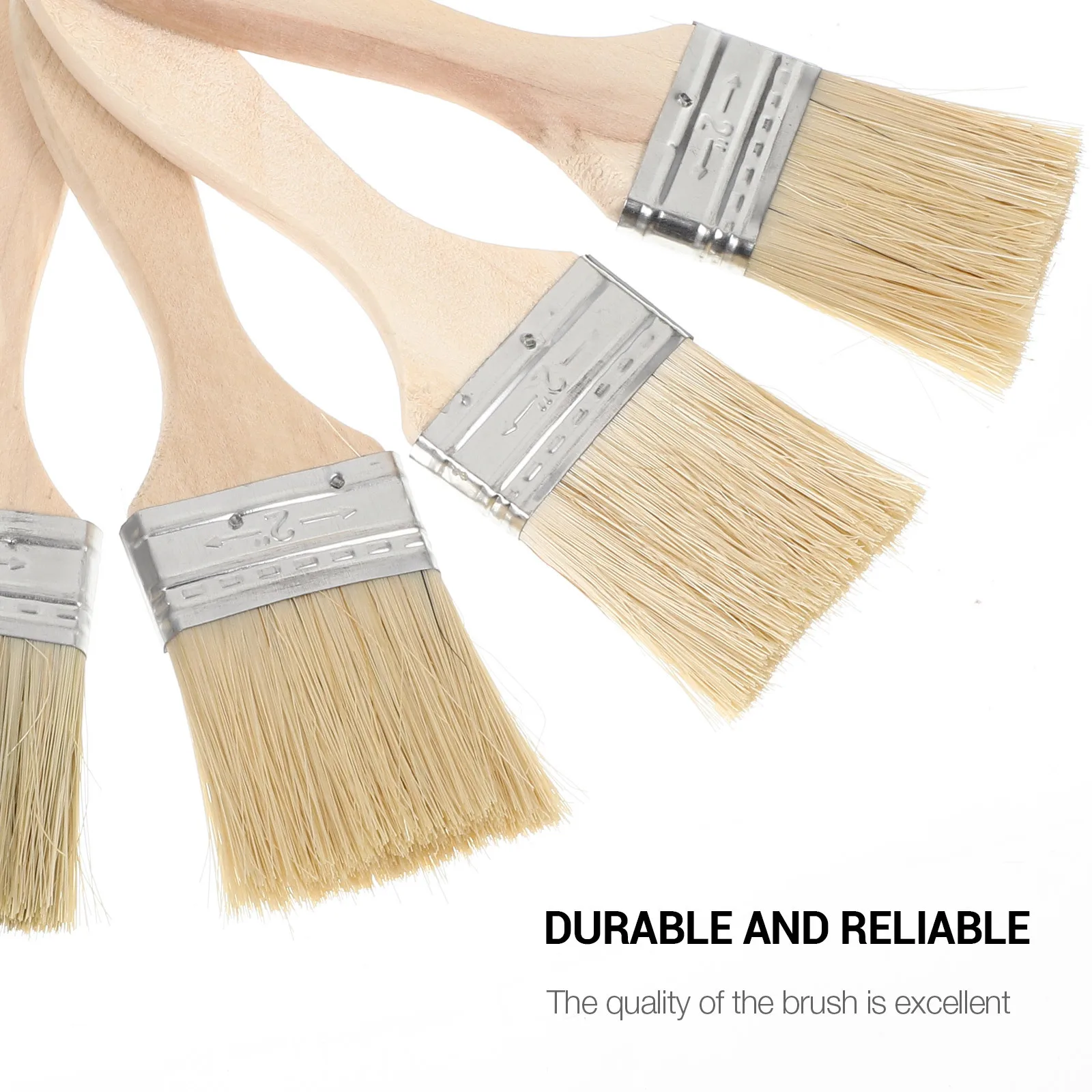 

Durable Wooden Handle Painting Brushes 10 Pcs for Acrylic Craft Watercolor Masonry and Home Renovation Use