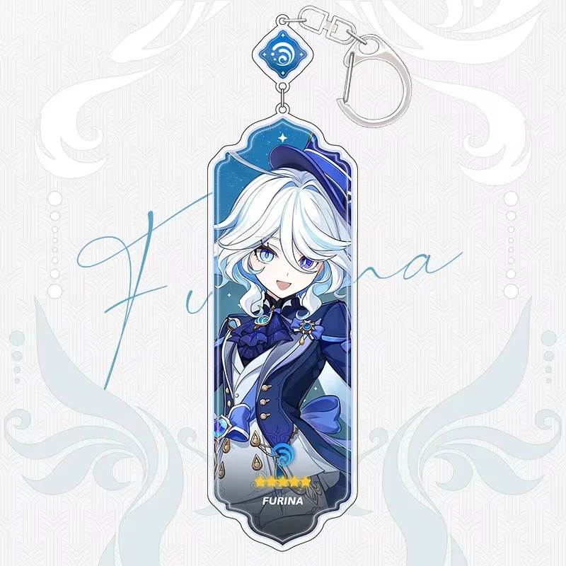 Anime-Schlüsselanhänger Mitya Odette Flins Mualani Furina Arlecchin Schlüsselanhänger-Accessoires Genshin Impact Niedlicher Taschenanhänger Schlüsselring Geschenk – Detail 6