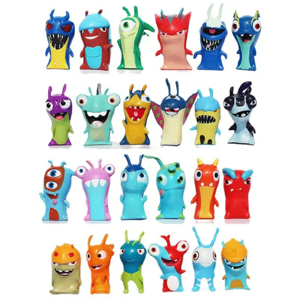 Commercio all\'ingrosso 24 pz/set 5CM Cartoon Elves Slugterra PVC Mini Action Figures da collezione Anime Toys Dolls For Children Birthday Gift