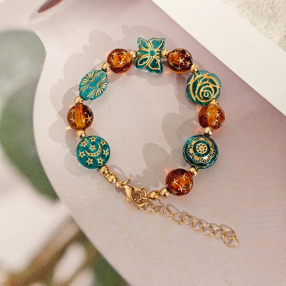 Exquisite Dunhuang Ethnic Style Colorful Beaded Bracelet Butterfly Star Bracelets for Women Jewellery Gift